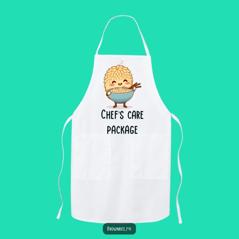 Funny Caring Rice Grain Apron: Cook with Compassion and Style