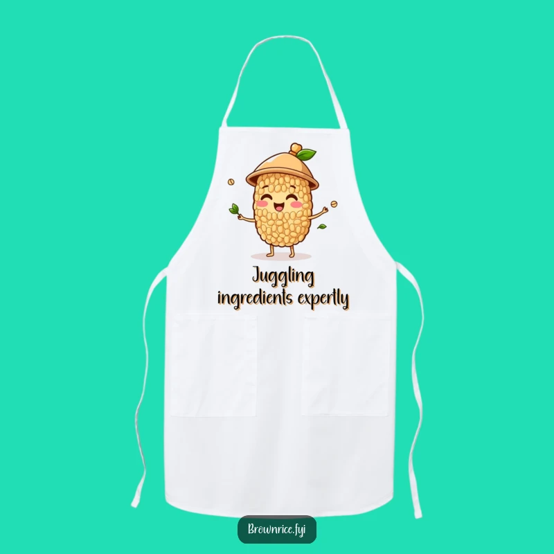 Funny Brown Rice Juggling Hat Apron: Cook with Skillful Flair