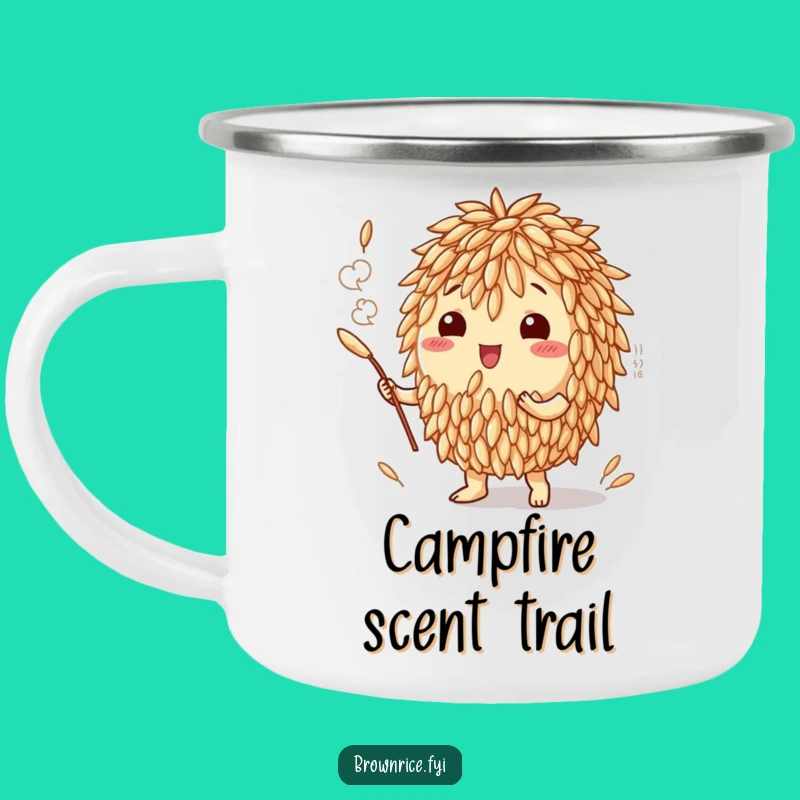 Funny Aroma Cloud Rice Grain Camping Mug: Savor the Outdoors