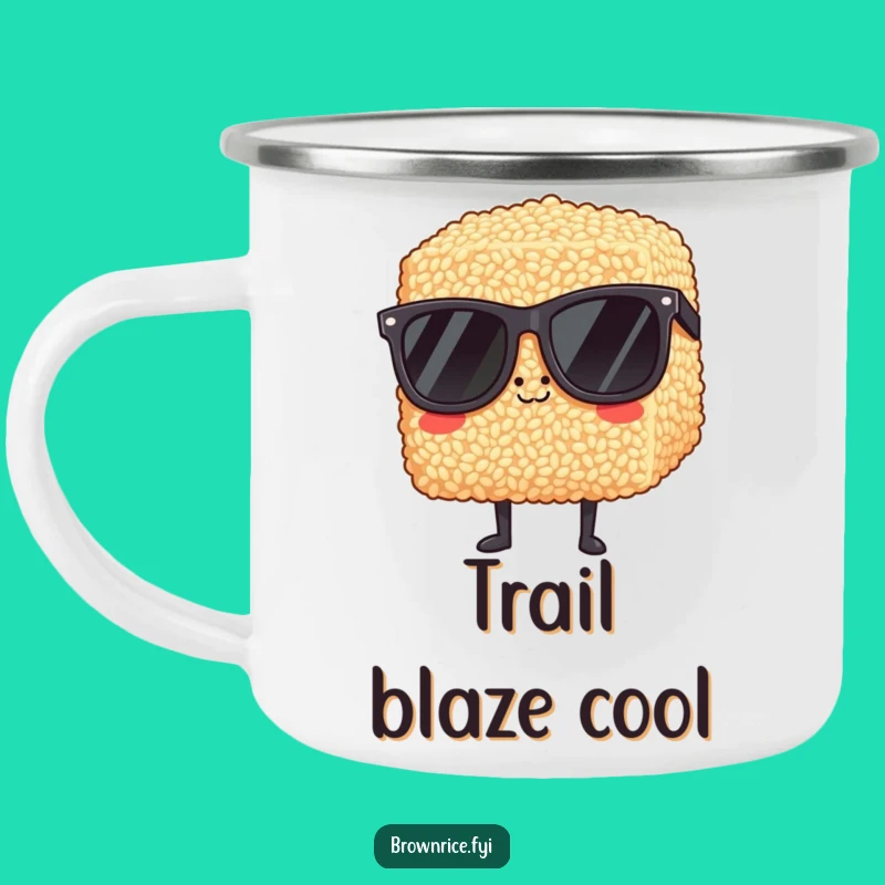 Funny Cool Brown Rice Sunglasses Camping Mug, Hipster Outdoor Gear for a Chill Gift