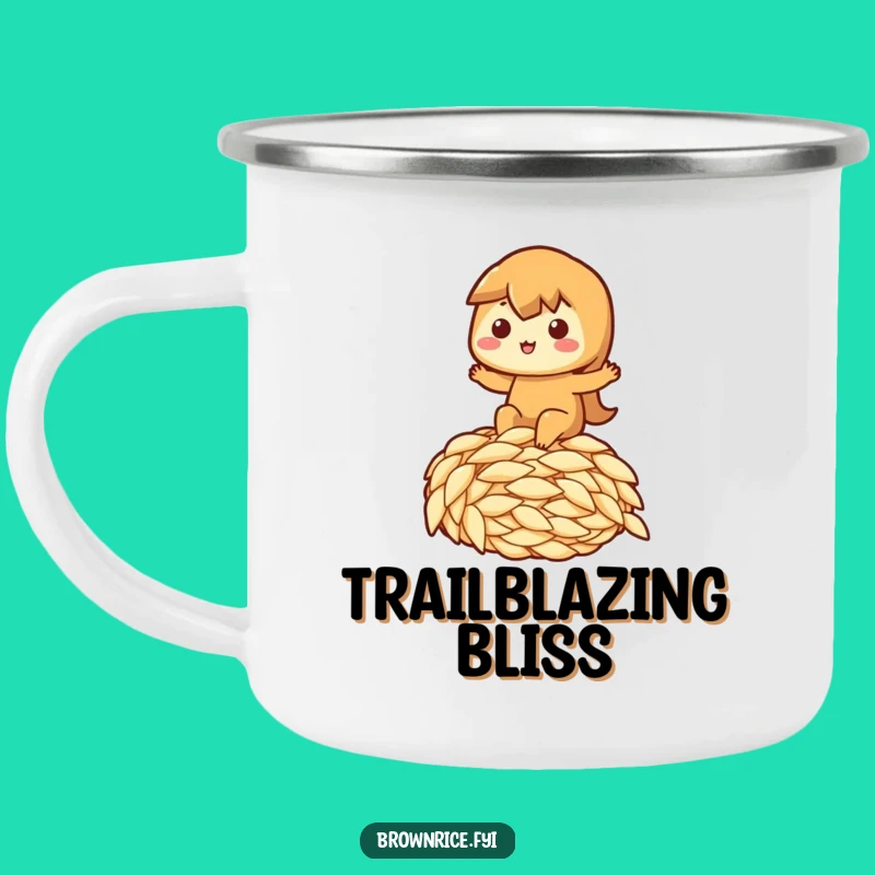 Funny Riding Rice Brown Camping Mug - Adventure Fuel for Happy Campers!