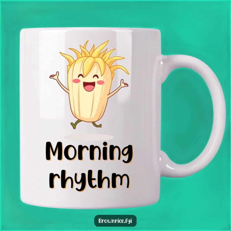 Funny Dancing Rice Stalk Mug: Hilarious Character Celebration Gift