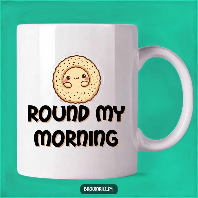 Funny Rolled Brown Rice Mug: Playful Fun, Perfect Funny Gift!