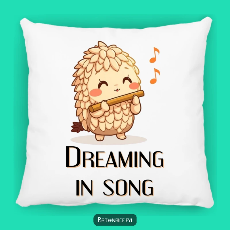 Comfy Funny Brown Rice Flute Pillow - Cozy Musical Accent Gift