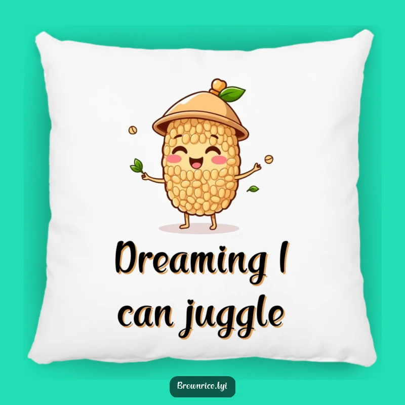 Funny Brown Rice Juggling Hat Pillow: Cozy Comfort for a Showman