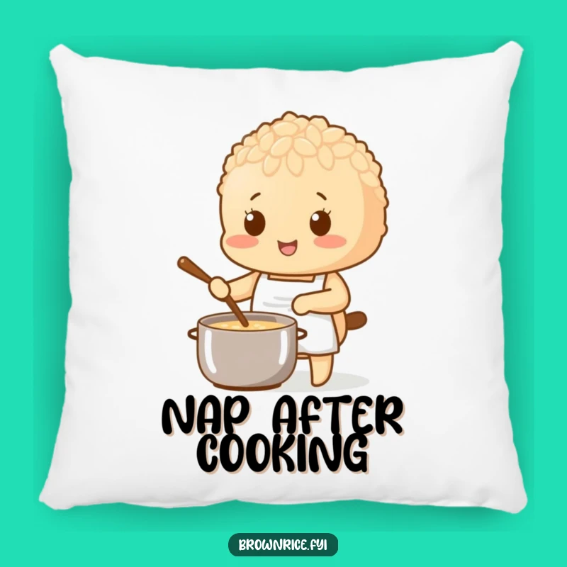 Funny Brown Rice Chef Pillow: Cozy Kitchen Comfort