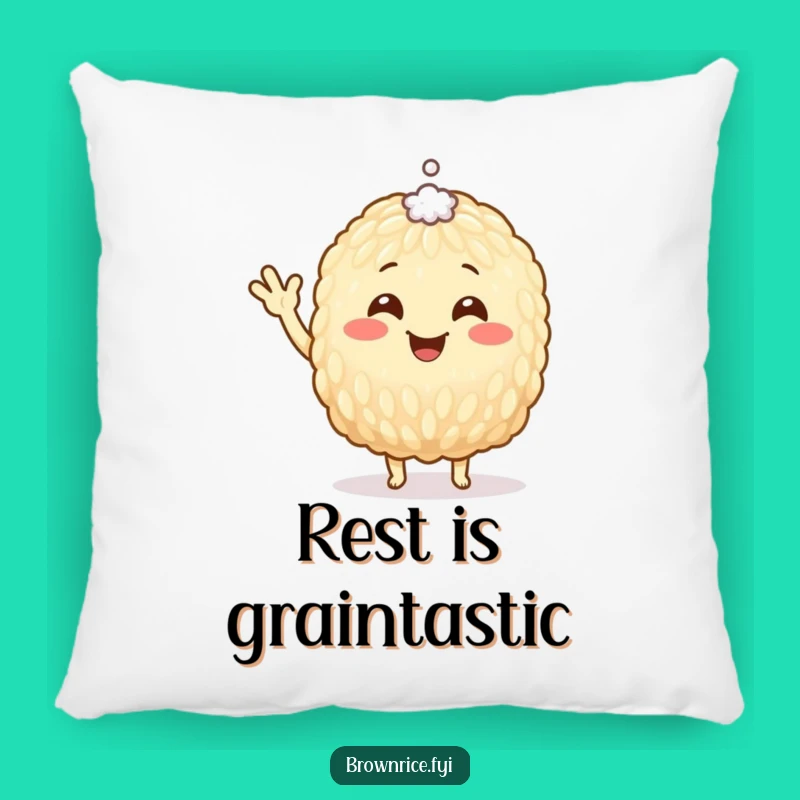 Funny Brown Rice Grain Pillow: Snuggle Up with Comedic Carb Comfort