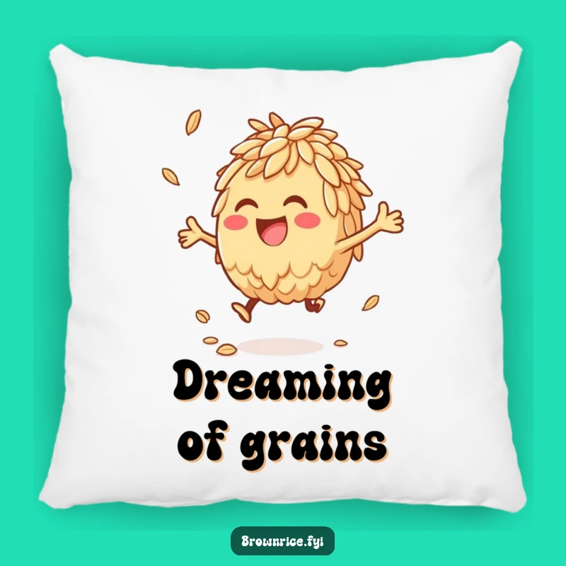 Funny Brown Rice Joy Pillow: Cozy Comfort