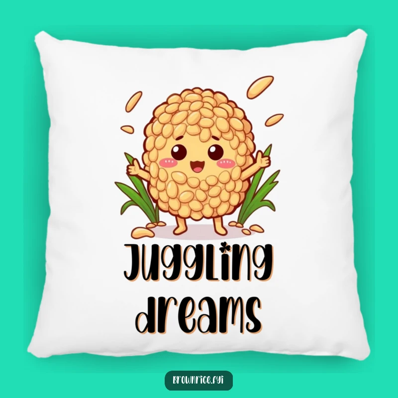 Funny Brown Rice Juggler Pillow: Cozy Comfort with a Hilarious Twist!