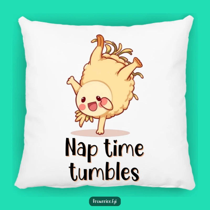 Funny Brown Rice Somersault Pillow: Cozy Character Cushion, Perfect Playful Accent Gift