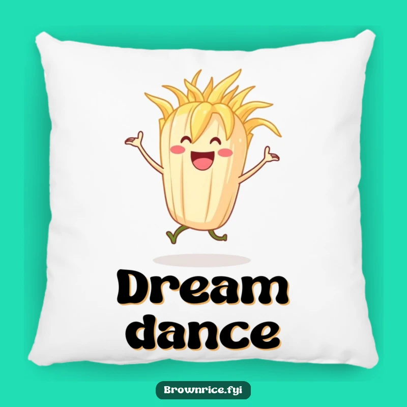 Funny Dancing Rice Stalk Pillow: Comfy Cushion with Joyful Character
