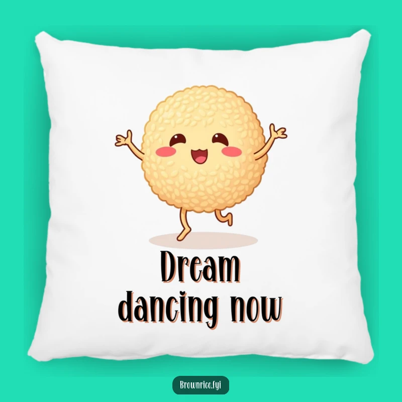 Funny Soft Brown Rice Ball Pillow - Cozy Cartoon Dancing Cushion Gift