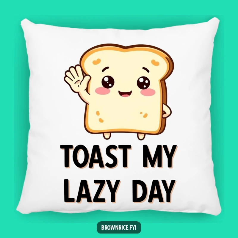 Funny Toast Wave Pillow: Cuddle Up with a Friendly Greeting