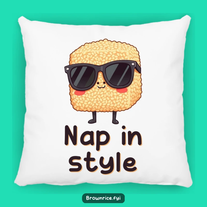 Funny Cool Brown Rice Sunglasses Pillow, Hipster Accent for a Chill Gift