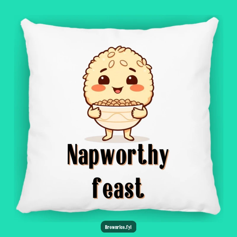 Comfy Funny Brown Rice Chef Pillow - Cozy Culinary Satisfaction Gift