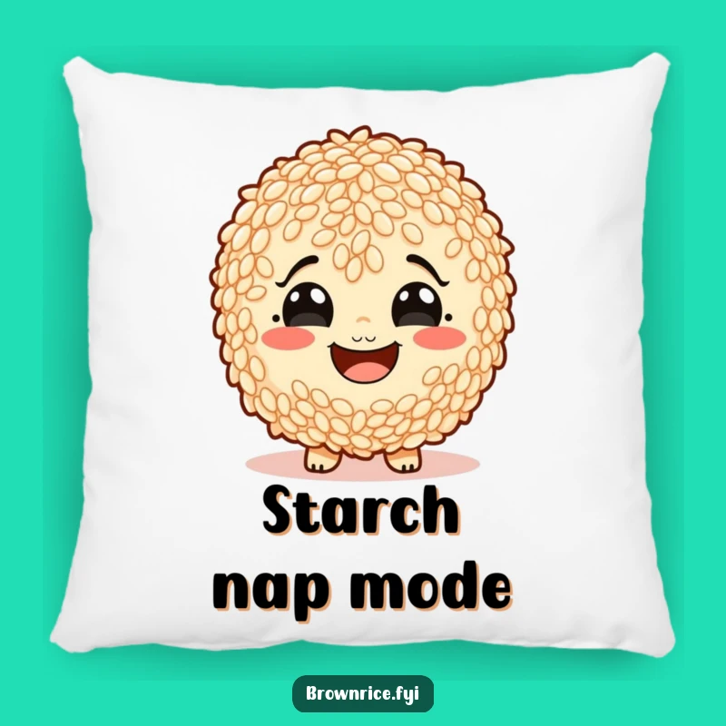 Funny Starchy Smile Brown Rice Pillow: Soft Grain Character Cushion Gift