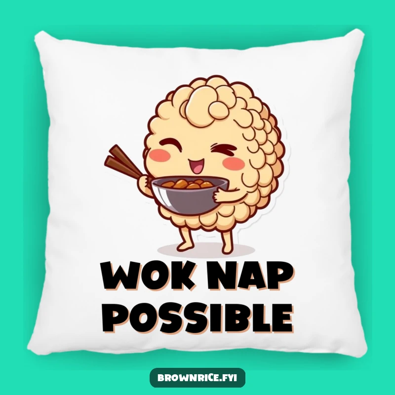 Funny Winking Rice Pillow - Playful Wok Comfort Gift