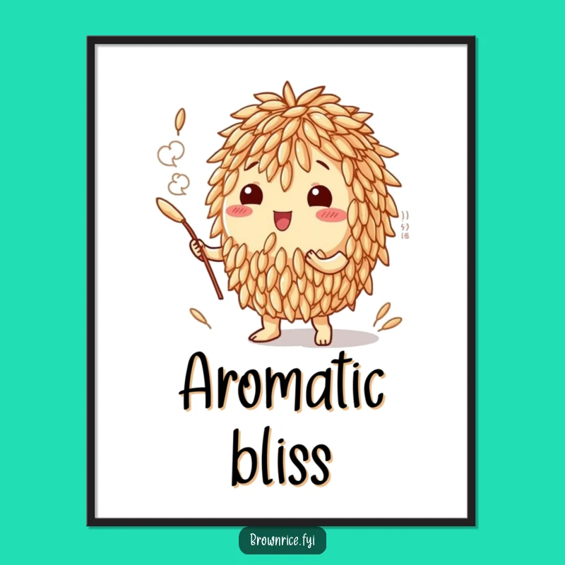 Funny Aroma Cloud Rice Grain Digital Art: Instant Culinary Charm