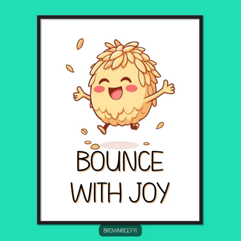Funny Brown Rice Digital Art: Instant Download for Joy