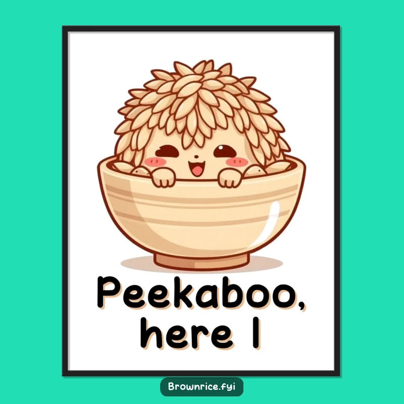 Funny Brown Rice Mischief Digital Art: Instant Playfulness for Your Space!