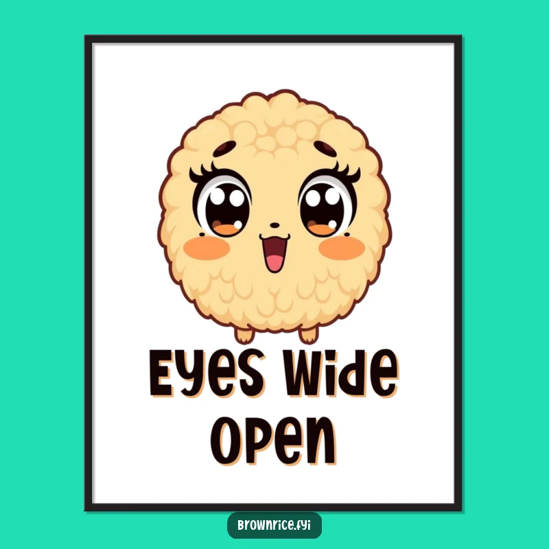 Funny Brown Rice Surprise Digital Art: Instant Astonishment for Your Space!