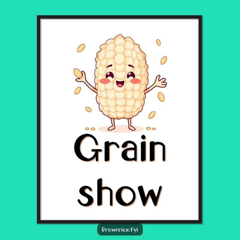 Funny Rice Juggling Digital Print: Instant Art with Hilarious Character