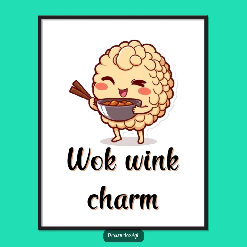 Funny Winking Rice Digital Art - Playful Wok Download