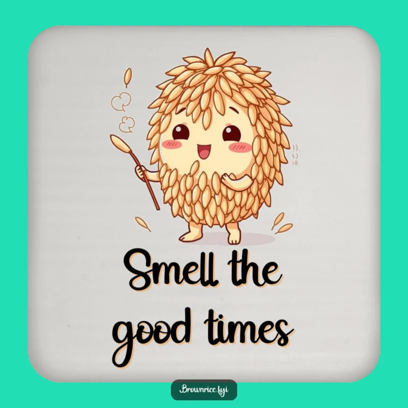 Funny Aroma Cloud Rice Grain Coaster: Protect Surfaces with Flavor