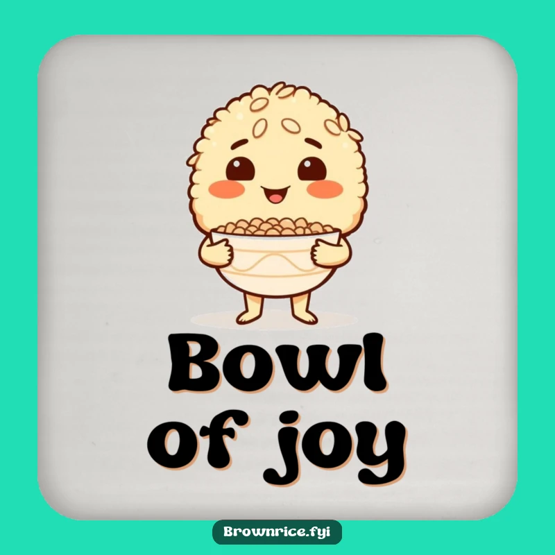 Funny Brown Rice Proud Meal Coasters - Protect Tables with Style Gift