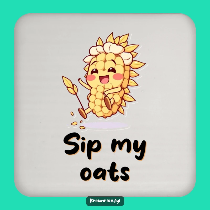 Funny Oat Grain Coasters: Silly Stunt for Your Drinks, a Set of Hilarious Funny Gifts