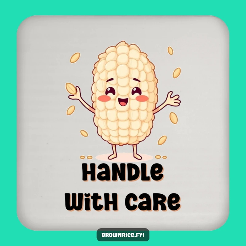 Funny Rice Juggling Coaster: Protect Surfaces with Character