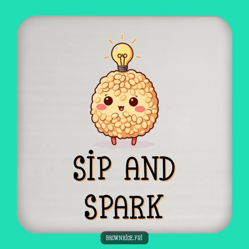 Funny Brown Rice Lightbulb Coasters - Protect Tables with Ideas Gift