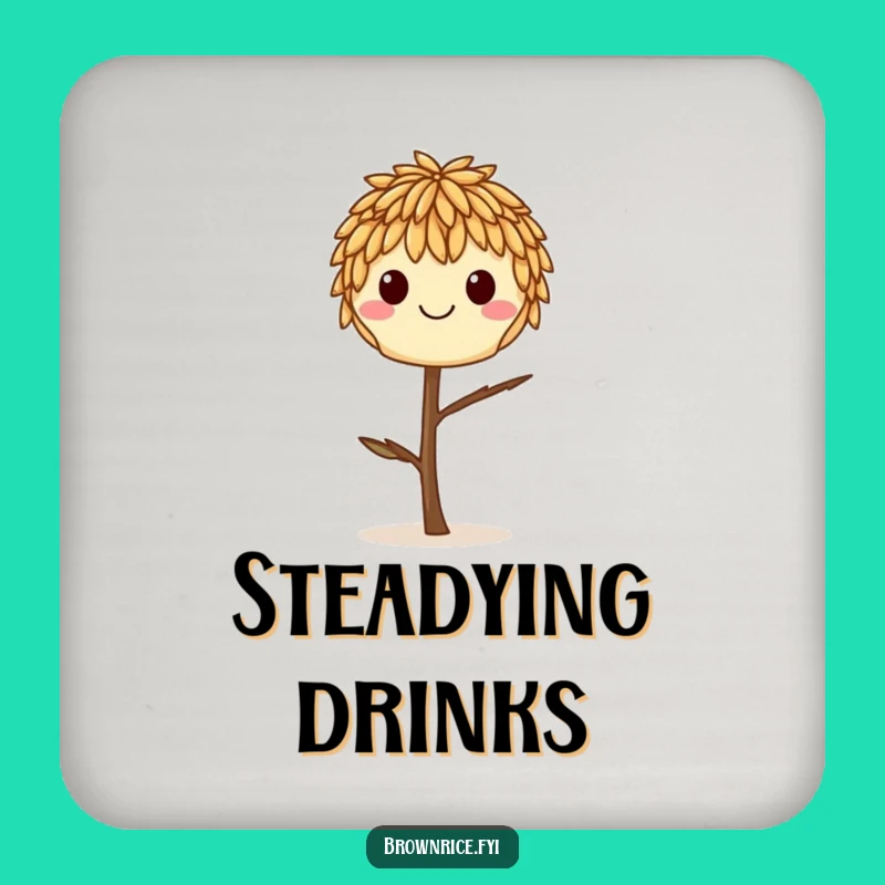 Funny Balancing Rice Grain Coaster, Whimsical Table Protector for a Delicate Gift