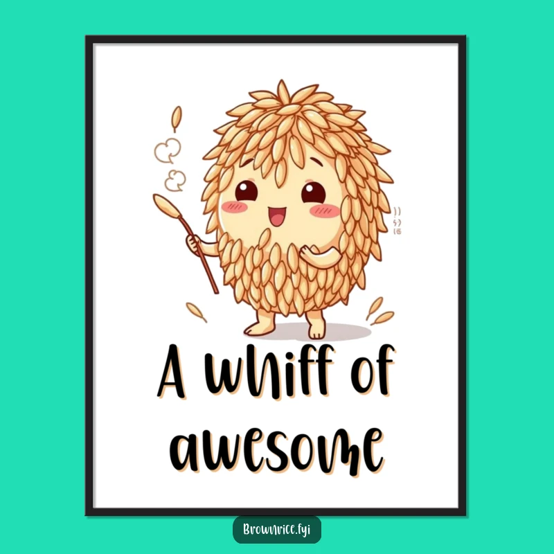 Funny Aroma Cloud Rice Grain Poster: Art That Smells Amazing