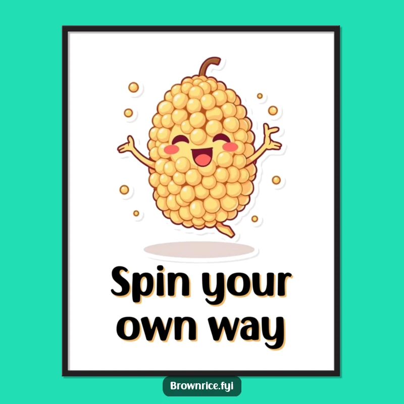 Funny Quinoa Spin Poster: Art That Grooves to a Healthy Beat