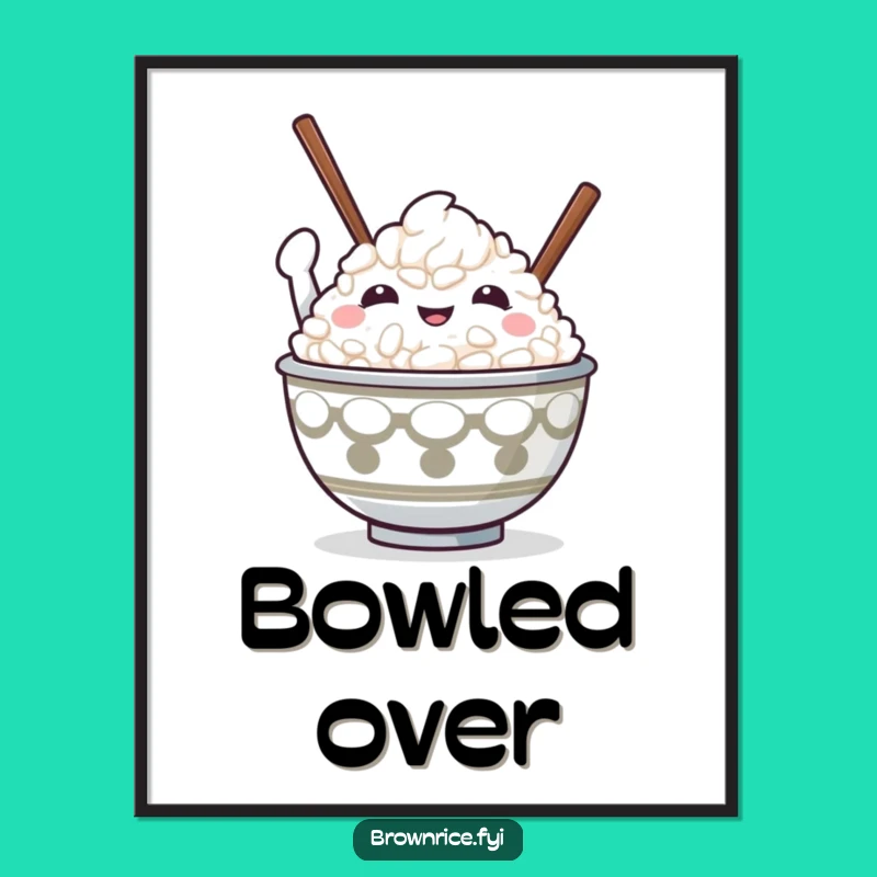 Funny Victory Rice Bowl Poster: Celebrate Wins with Hilarious Art