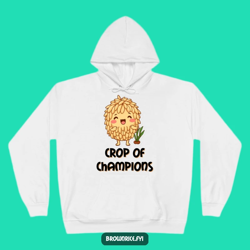 Cozy Funny Brown Rice Harvest Hoodie - Warm Garden Vibes Gift