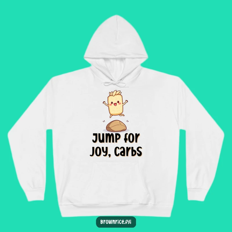 Funny Brown Rice Jumping Pebble Hoodie: Cozy Character's Energy