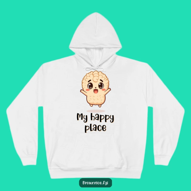 Funny Surprise Jump Brown Rice Hoodie - Cozy, Comical Gift for Cold Days!