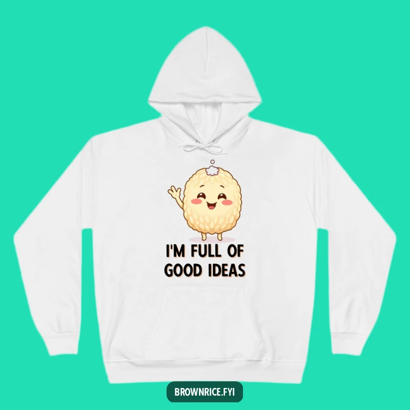 Cozy Funny Brown Rice Grain Hoodie: Warm Up with Whimsical Carb Humor
