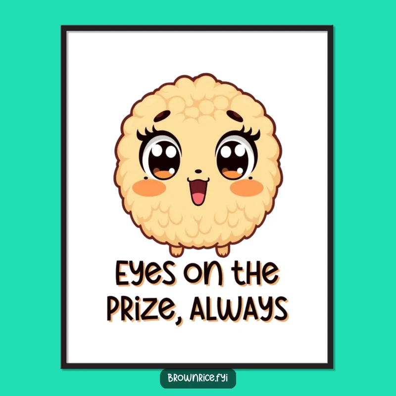 Free Printable Wall Art: Surprised Rice Grain - Funny Downloadable Art