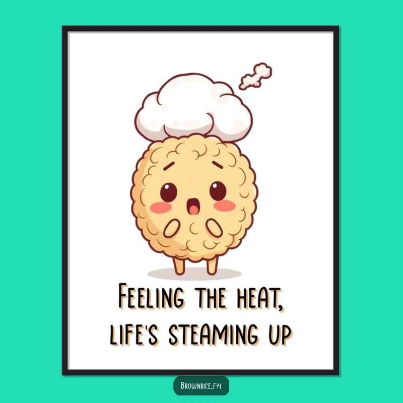 Free Printable Funny Wall Art: Brown Rice Surprise Steam Downloadable Decor