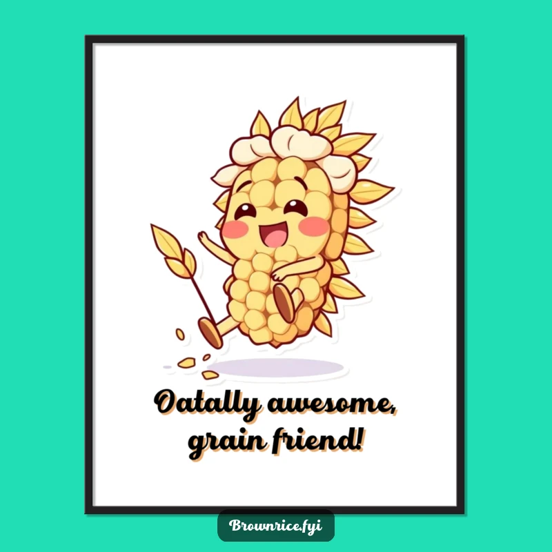 Free Printable Oat Wall Art: Funny Stunt Grain for Wholesome Decor