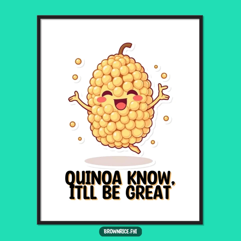 Free Printable Wall Art: Spinning Quinoa Fun, Funny Downloadable Decor