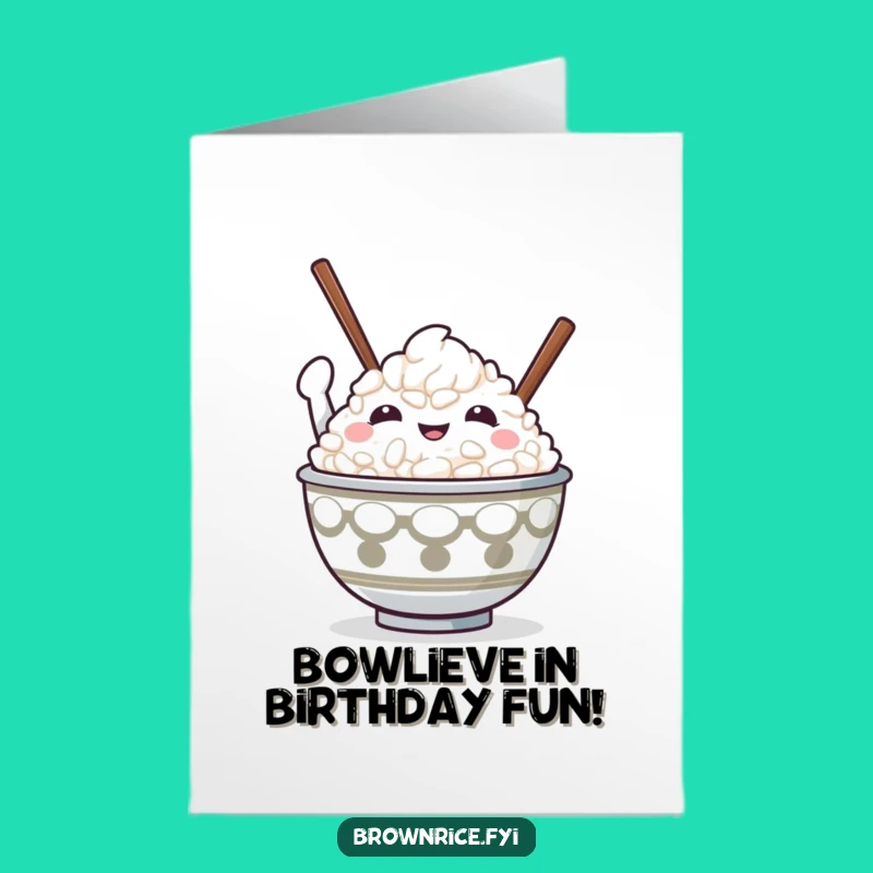 Free Printable Birthday Card: Victorious Rice Bowl, Funny Downloadable Gift