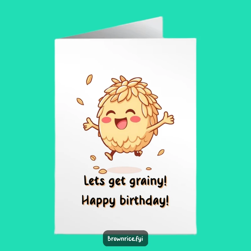 Free Printable Birthday Card: Bouncing Rice Pal, a Fun Downloadable Gift