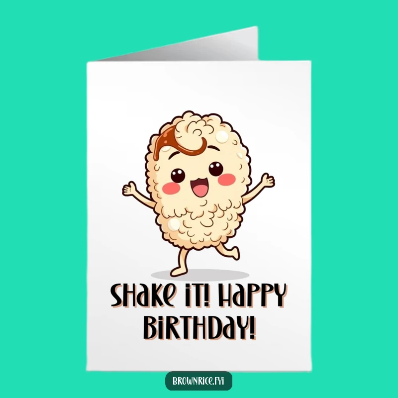 Free Printable Birthday Card: Dancing Rice, Soy Sauce Fun
