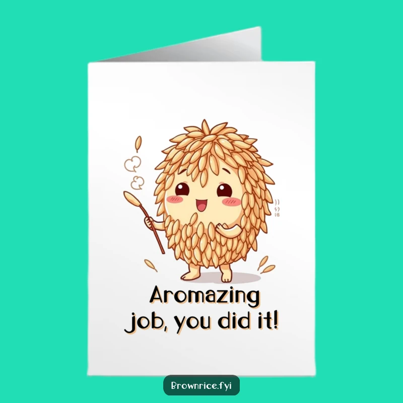 Free Printable Congrats Card: Rice Grain Aroma Cloud of Success!