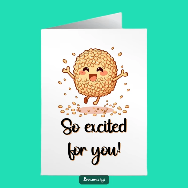 Free Printable Congrats Card: Bouncing Rice Pal - Exciting Downloadable Gift