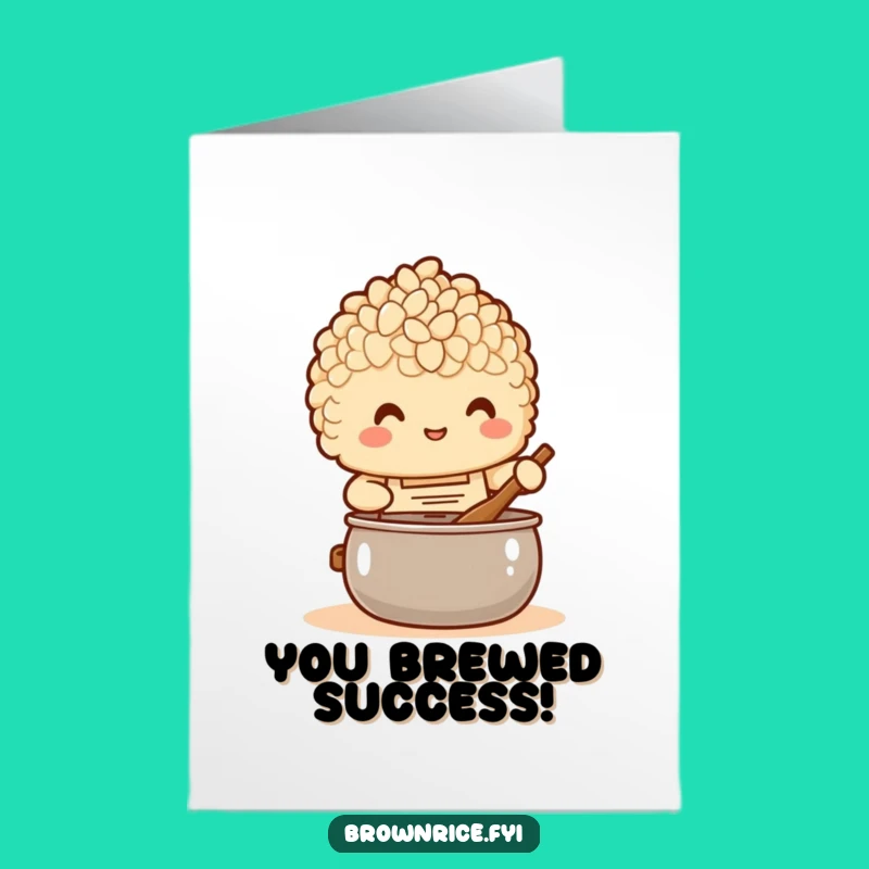 Free Printable Congrats Card: Chef Rice Pal - Cooking Success, Downloadable Gift